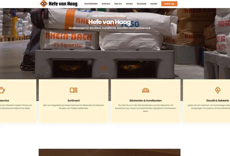 Storytelling-Website der Brauerei Hefe van Haag